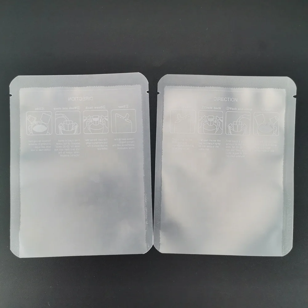 stock portable disposable customized home office beans hanging ear drip printed sachet plastique coffee filter packaging bag