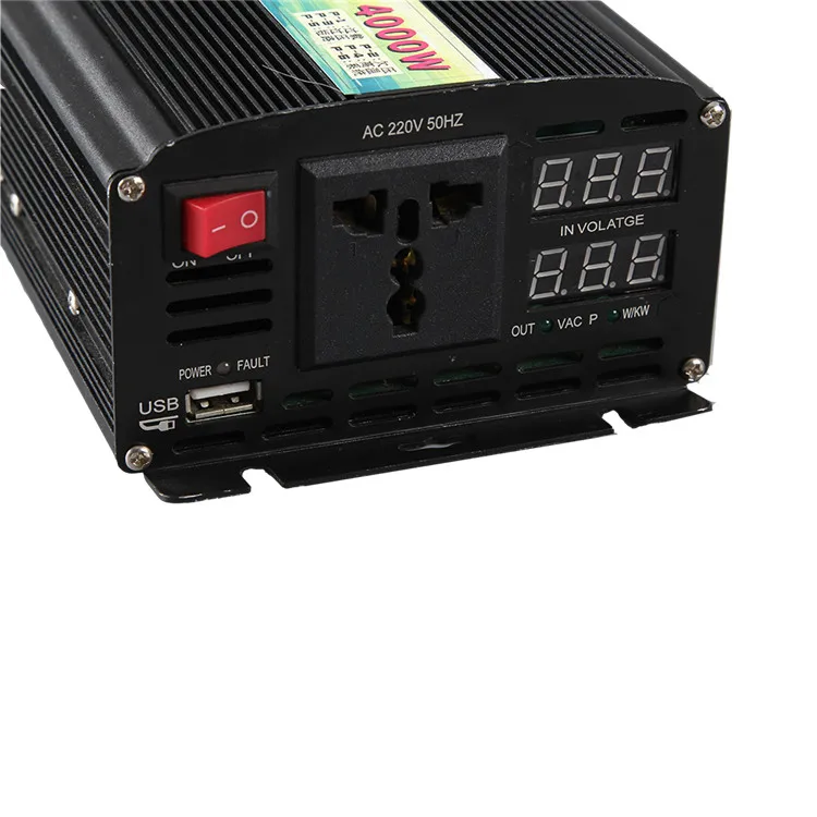 Car Power Inverter Converter Peak 4000W 12V to 220V Voltage Transformer Modified Sine Wave