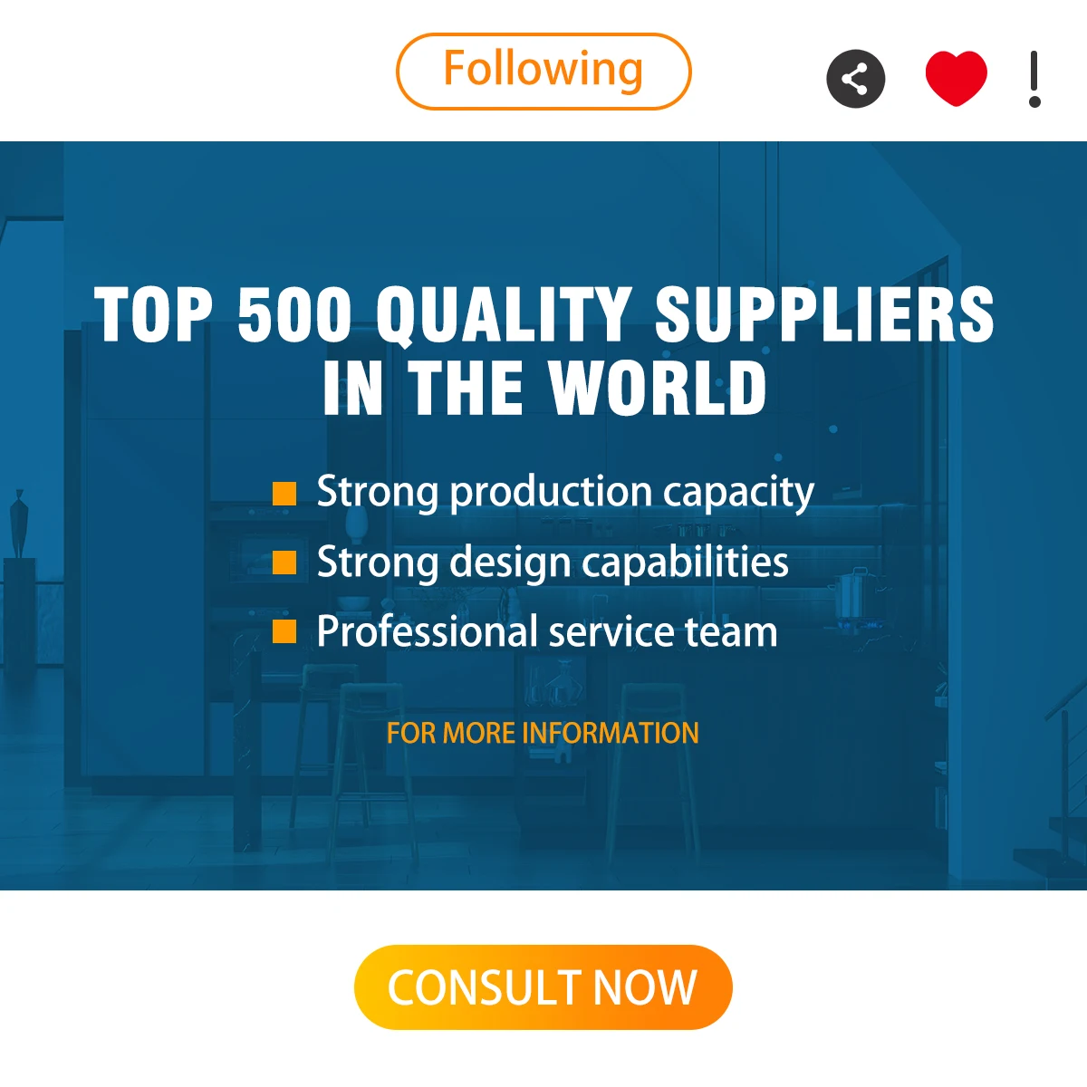 Hyxion Stainless steel corner basket unit set modern whole set kitchen cabinets