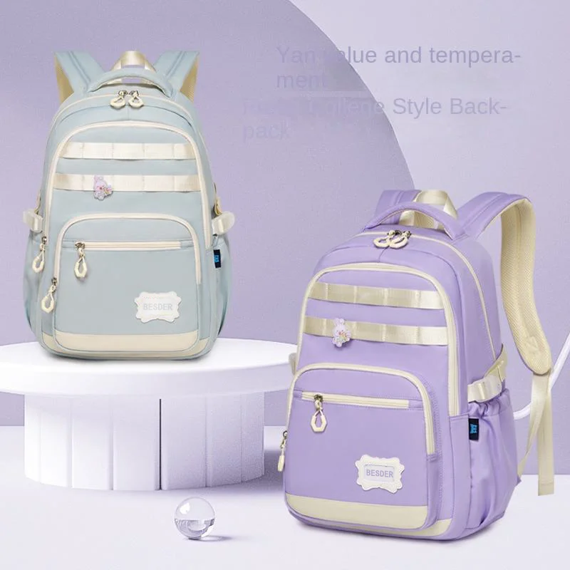 Besderwill Custom Student Backpack Waterproof School Bags Girls Lightweight Mochilas Escolares Oxford School Bags For Kids