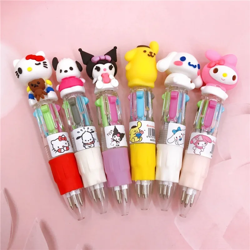 Wholesale Kuromi ballpoint pen 4 color KT melody pen cartoon Cute Kuromi figure ballpoint pens for kids 1010