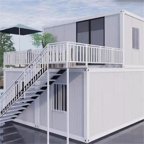 Easy assemble detachable container house with 2 bedroom and bathroom