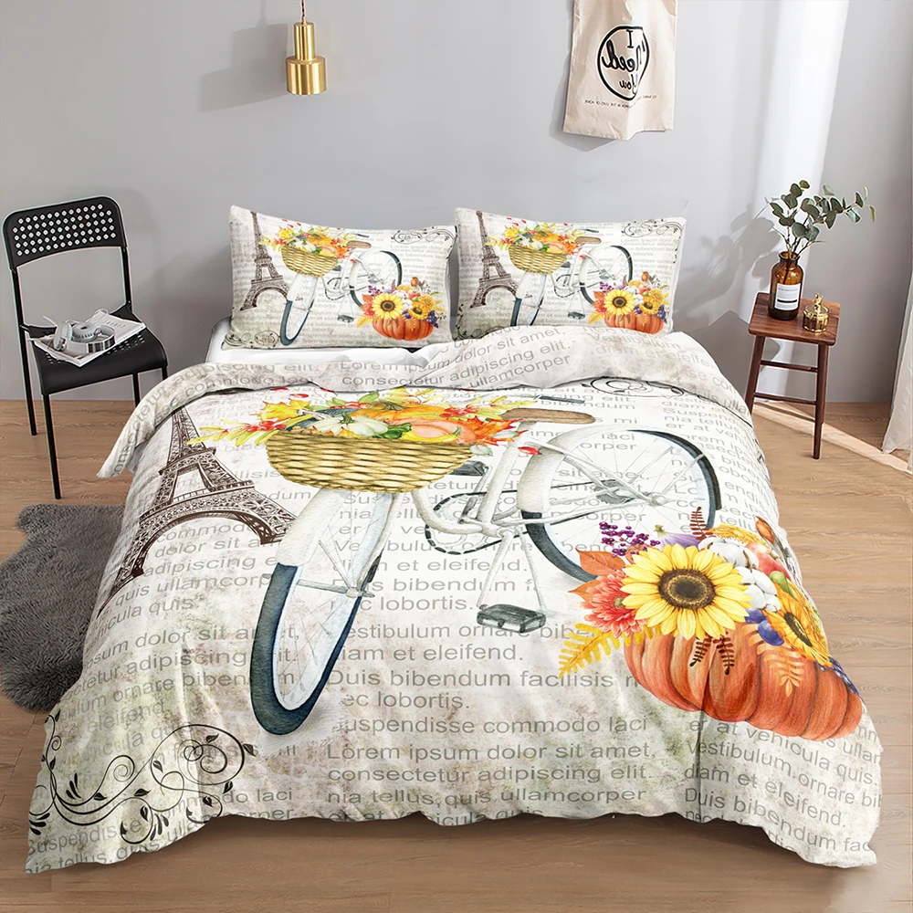 EIFFEL TOWER bedding set customizable bedding shower curtains 3d printing duvet cover set