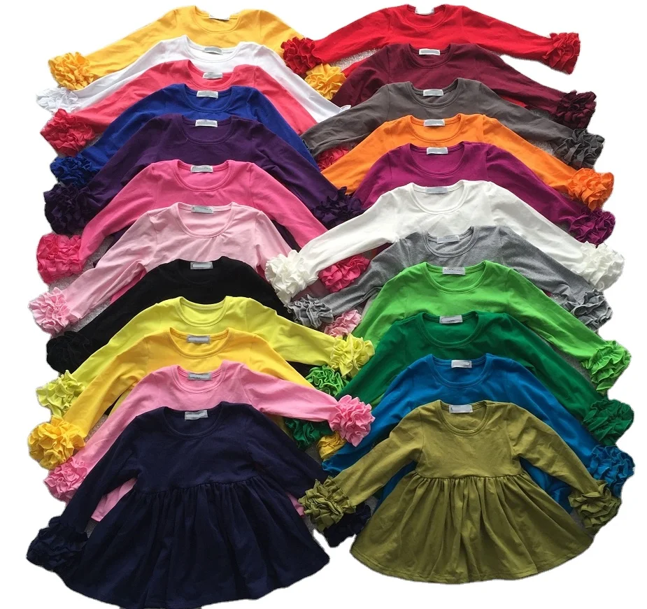 
2020 baby girls cotton fall clothing winter top toddler dresses 