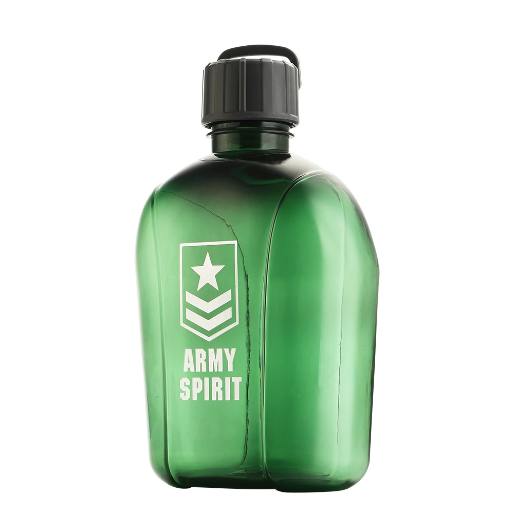 Bpa Free Custom travel Military Outdoor plastic bottle water bottle army plastic canteen sports green canteen army water bottle