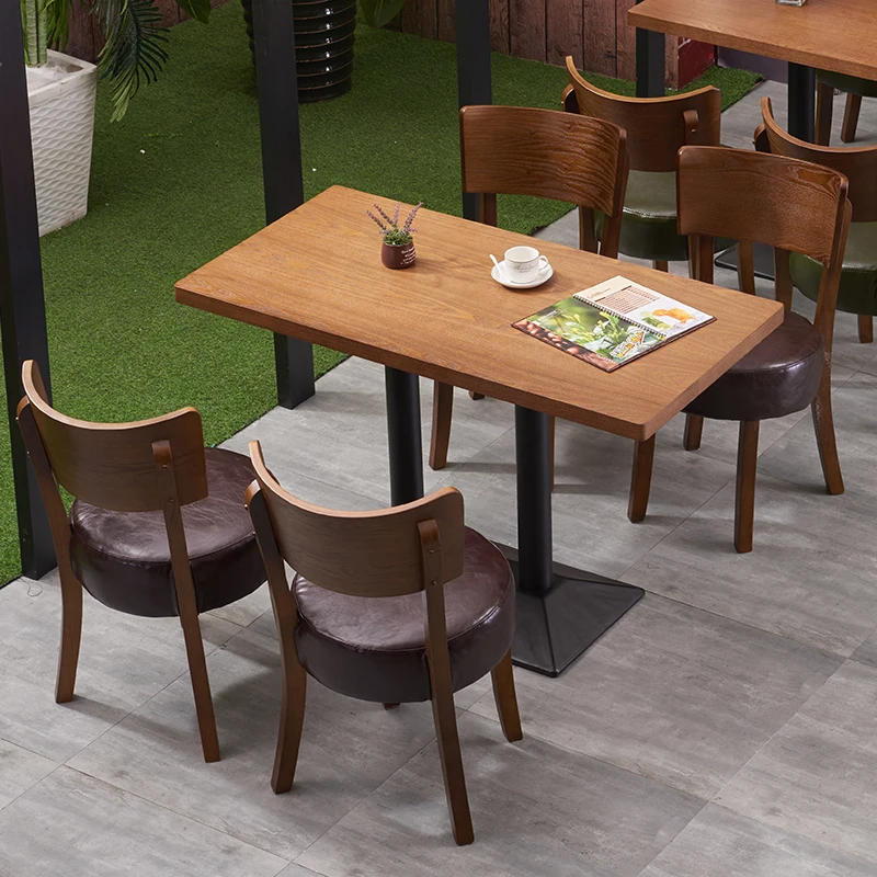 Louis Fashion Cafe Bar Furniture Sets Table and Chair Combination Dessert Shop Milk Tea Shop Theme Western Restaurant Hotel