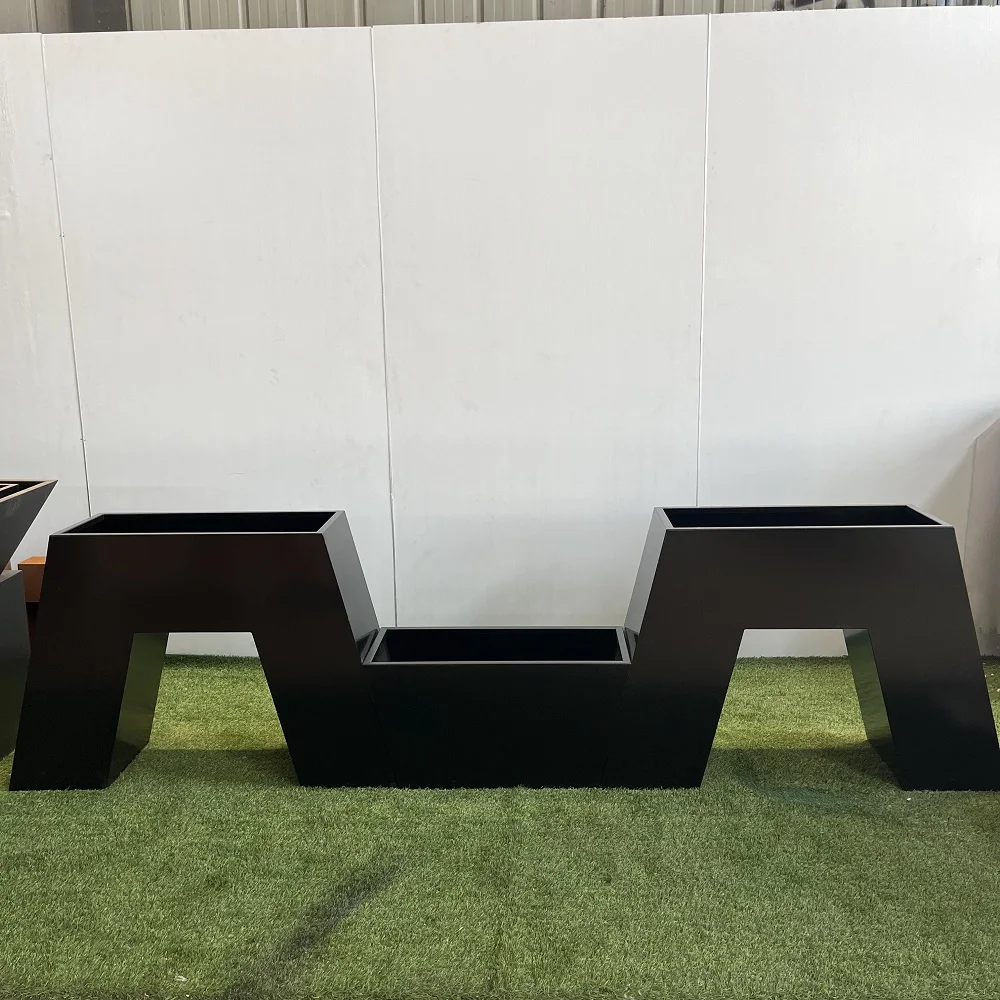 Custom Stainless Steel Garden Plant Flower Pots Outdoor Box Corten Steel Cube Planter