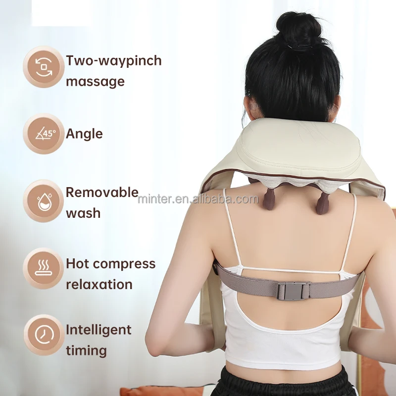 Portable Wireless Back Shoulder and Neck Massager Deep Body Massage Shawl