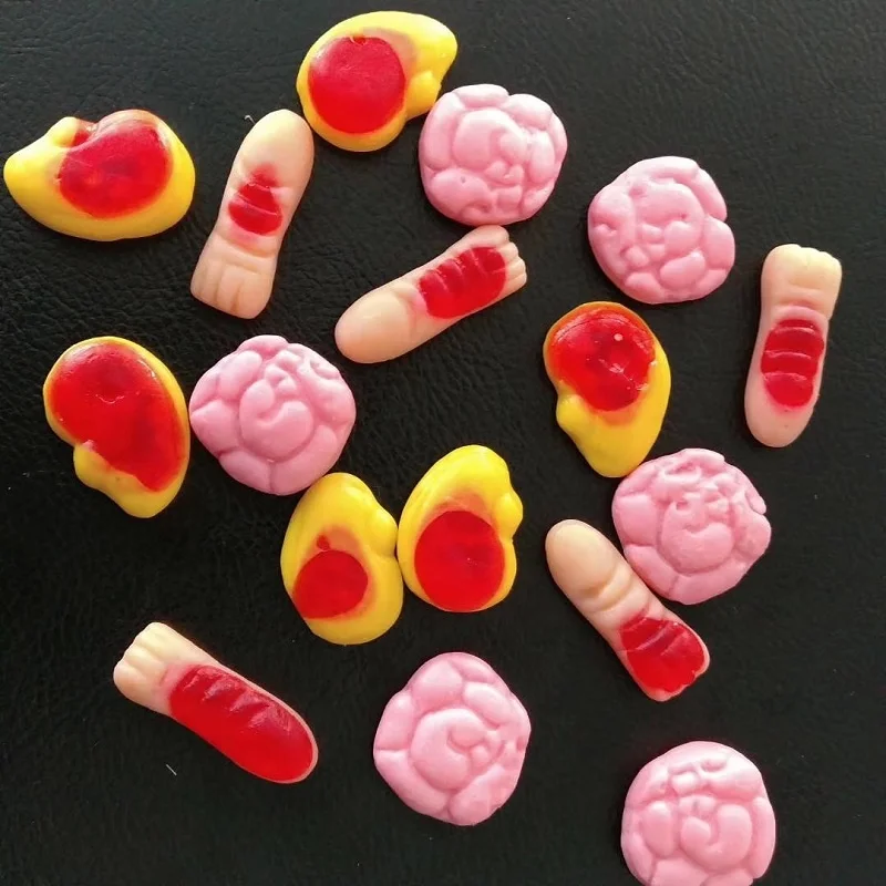 Halloween Skull ghost face mask shaped Gummy jelly Candy Gummi Sweets