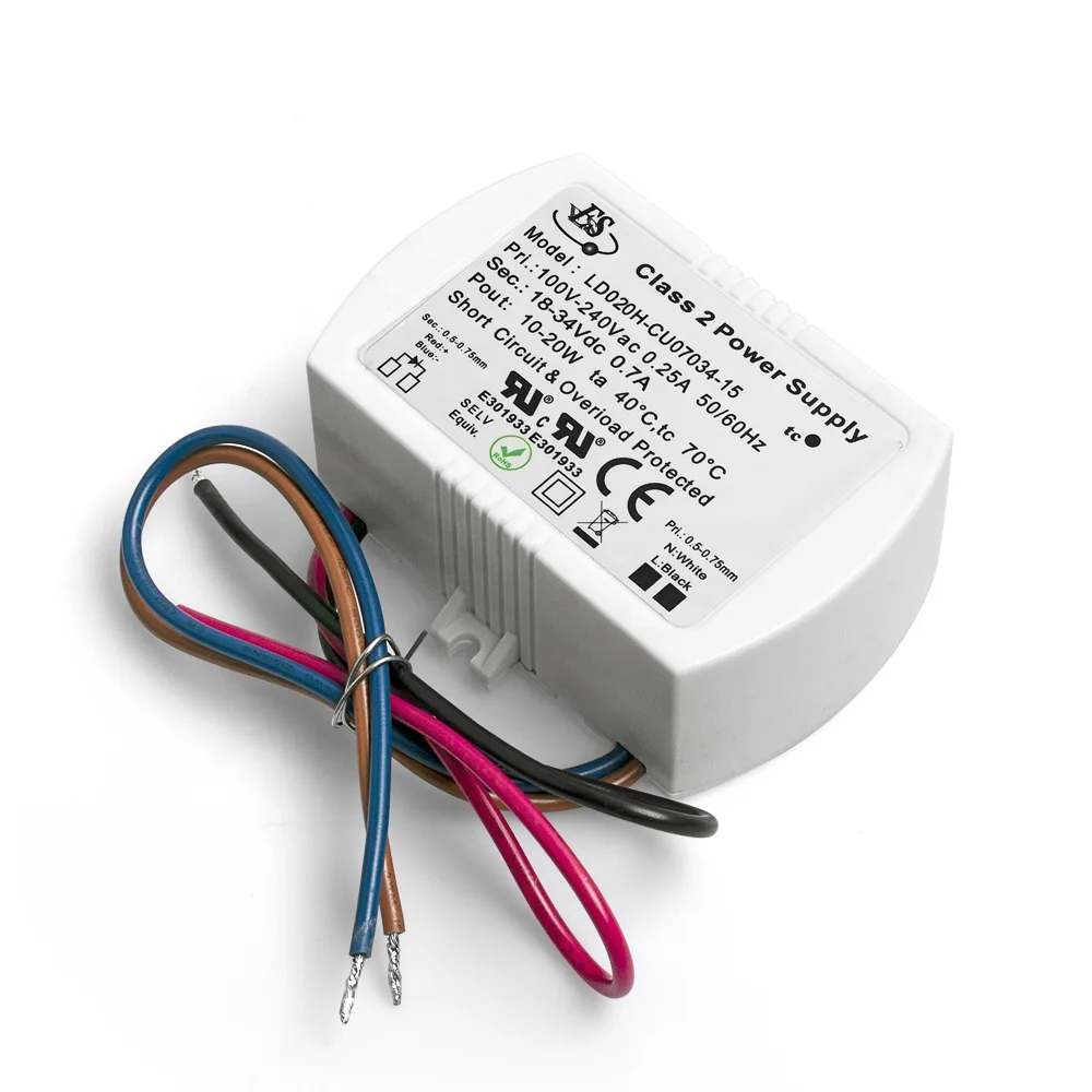 1050ma 12-24vdc 20w Es се Кул уль 75% эффективность переменного/постоянного тока водонепроницаемый Ip65 светодиодный