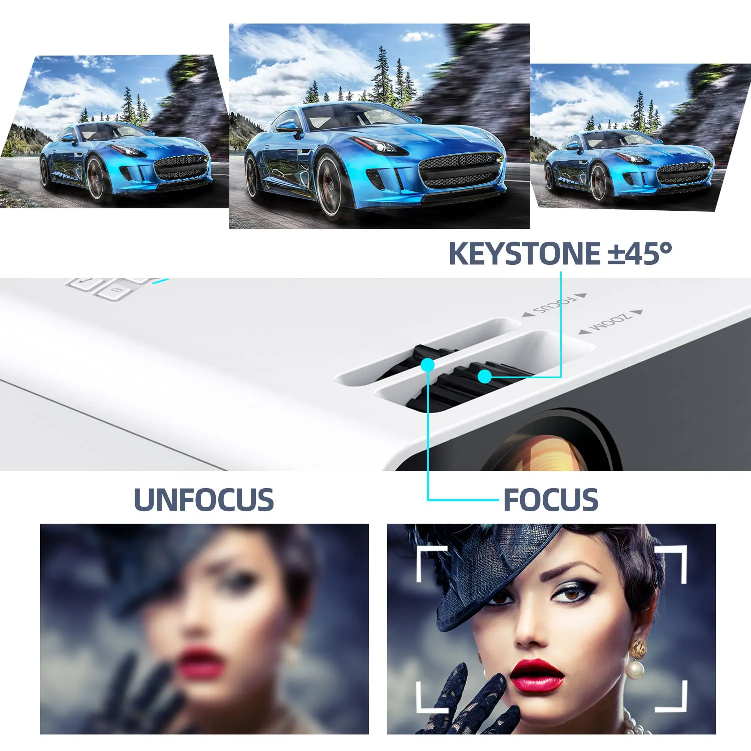 New Hot 1080p Projector 4800 High Lumen Cheap Native 720P HD LED LCD Portable Video Home Theater Projector Mini