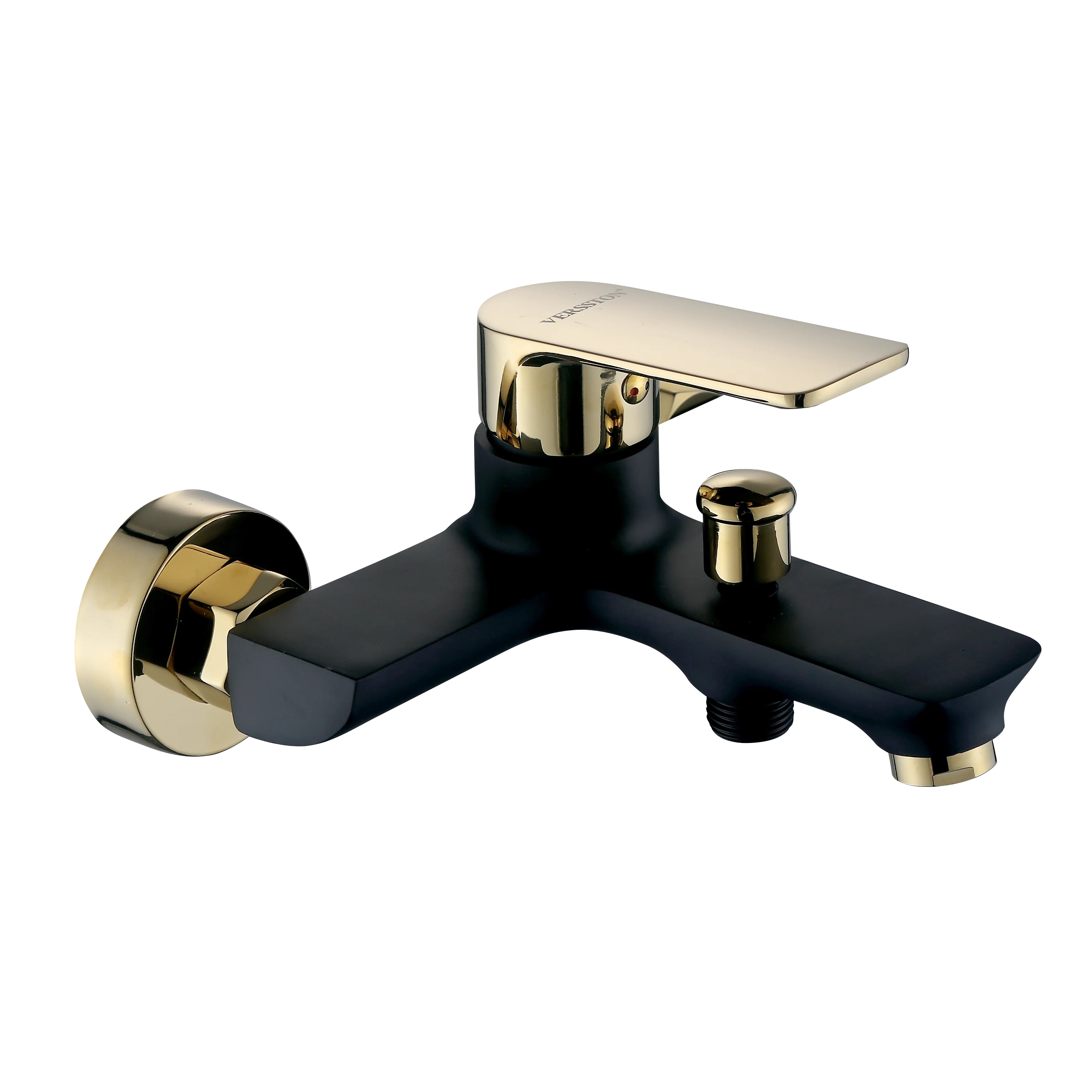 Chrome Finish Single Handle Bathroom Shower Faucet Mixer Set