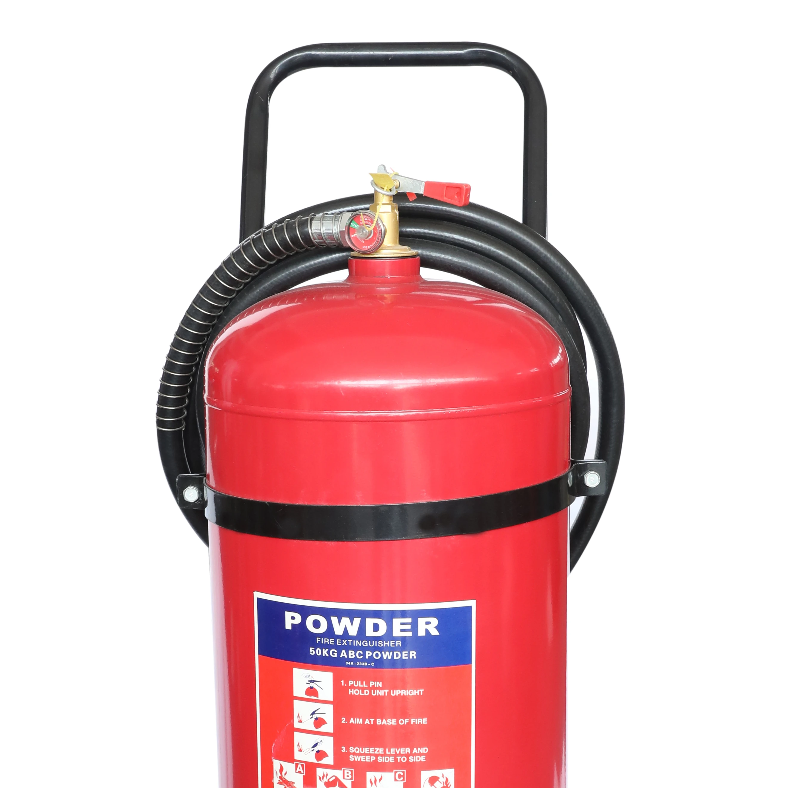 high quality Wheeled Trolly ABC Dry Powder Fire Extinguisher 25kg 30kg 35kg 50kg 70kg 100kg wheeled fire extinguisher