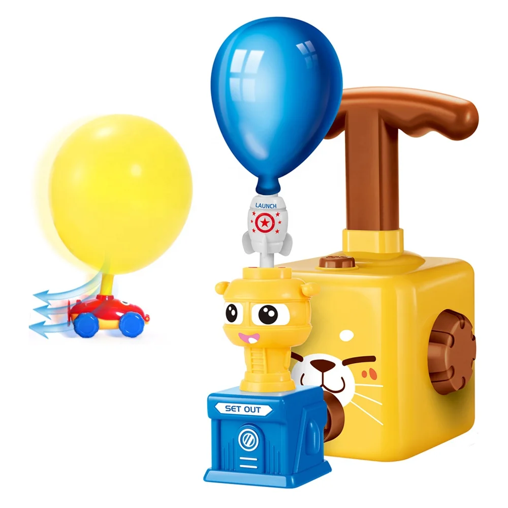 
 Обучающие научные игрушки, пусковая установка для воздушных шаров, аэродинамические автомобили, гоночные машины с ручным насосом для воздушных шаров для детей   (1600155023397)