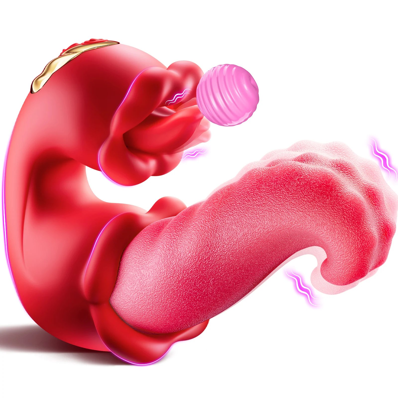 2 in 1 tongue and thrusting mini massage g spot female vibrator sex toys for women