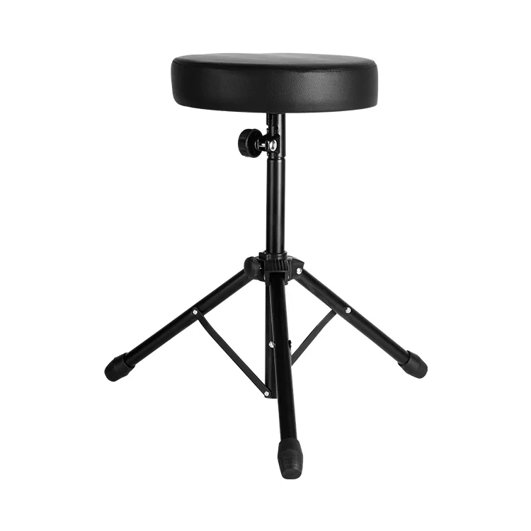 TN-DRU-19G Wholesale Metal black drum chair with thickness cotton cushion throne drum stool For Drum Seat