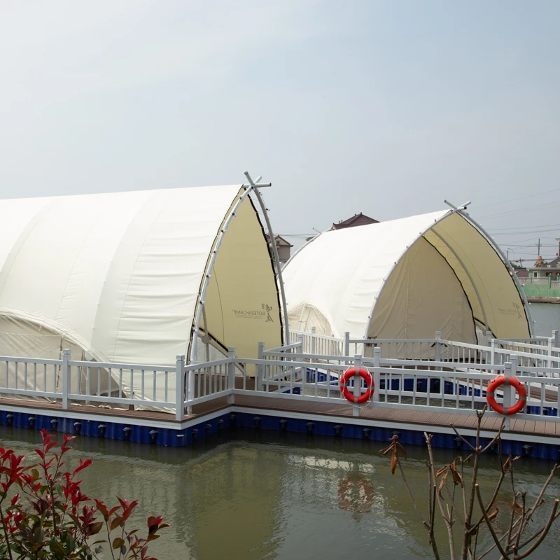 Luxury Waterproof Oxford Hotel Tent for Outdoor Glamping Safari & Camping with Bedroom in Sailing Shape for Resorts Restaurants