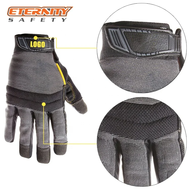 ENTE SAFETY Popular style sale elastic fabric neoprene microfiber synthetic leather mechanic gloves automotive mechanic gloves