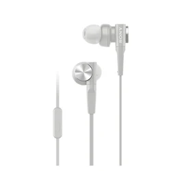 Sony MDRXB55AP Wired Extra Bass Earbud Headphones/Headset with Mic for Phone Call, Black White
