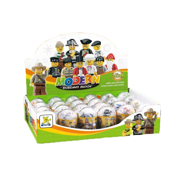 
Best Gifts for Children Kids Wholesale Plastic Building Blocks Figures Surprise Egg Toys 