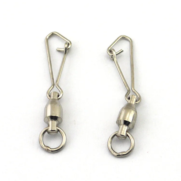 NEW Heavy Duty 0#-8# Stainless Steel Ball Bearing Swivel With Single Solid Ring With Coastlock Snap