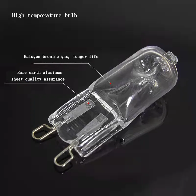 G9 halogen high temperature lamp beads oven lamp pin bulb 25W steam box oven bulb halogen lamp