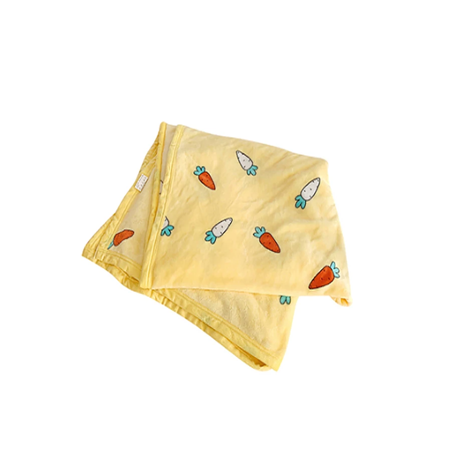 Korean Cozy blankets Buffalo Checkered Printed Carrots Throw Plush Soft Colorful Decorative Travel Blanket