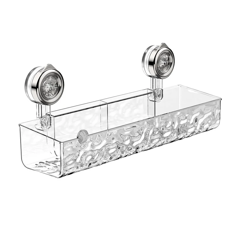 Bathroom Punch-Free Wall Mounted Shelves Toilet Sink Corner Triangle Storage Rack with  Suction Cup