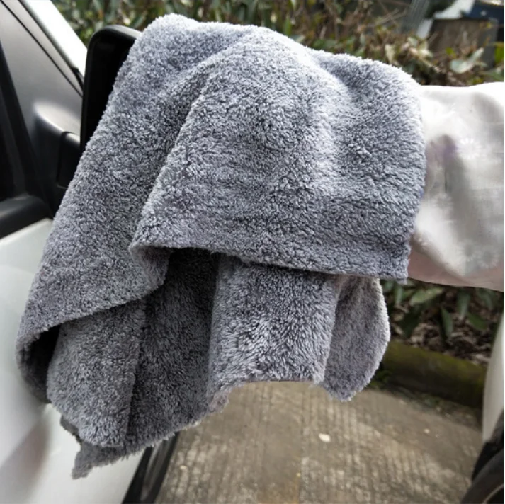 Edgeless Microfiber Towel Lint Free 500Gsm Plush Microfiber Edgeless Coral Fleece Towel