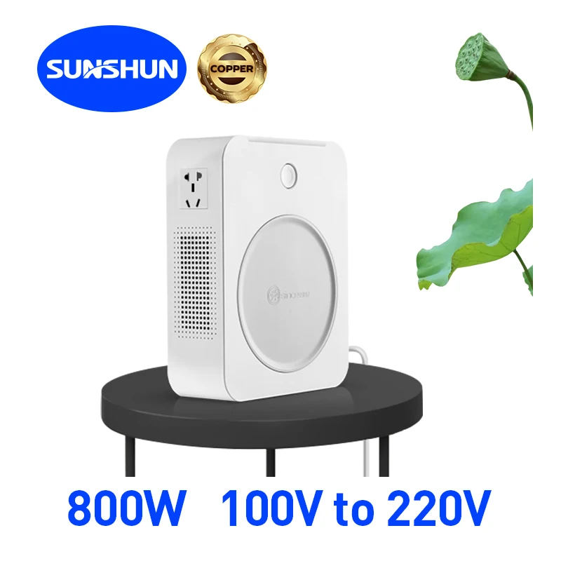 Shunhong 800w pure copper step up transformer 100v-220v voltage converter 100 to 220 ring booster  transformer made of copper