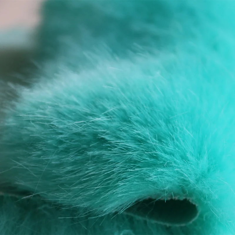 
Wholesale Faux Fur Fabric Blue Faux Fox Fur Fabric Long 