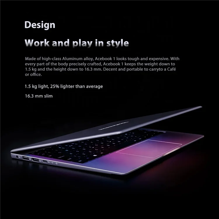 Оптовая продажа цена 14-дюймовый FHD 1920*1080 дисплей Win 10 128 Гб встроенной памяти процессор Intel ноутбук компьютер студентов Blackview Acebook