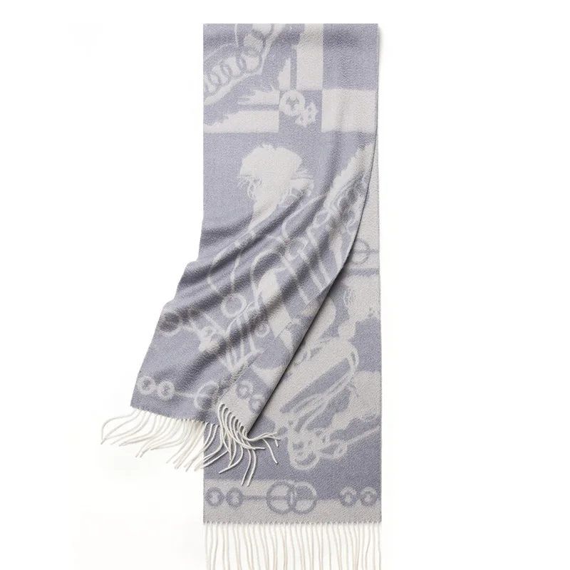 inner mongolian factory wholesale winter women jacquard cashmere scarf stoles custom tassel ladies men cashmere scarves shawl