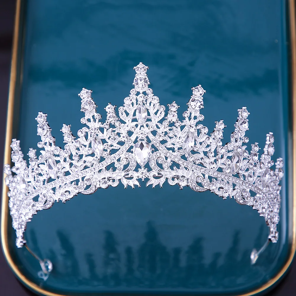 Gothic Crowns for Girls Women Vintage Baroque Queen Tiara for Wedding Pageant Prom Headpiece