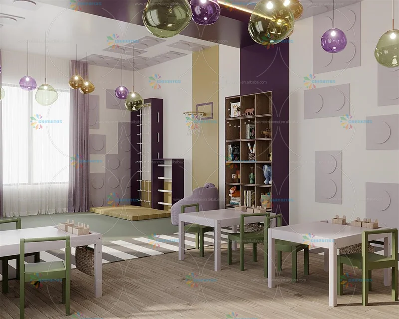 Chiquitos Montessori Kindergarten Preschool Children  Furniture Nursery Day-Care Classroom decor animal design tables and chairs