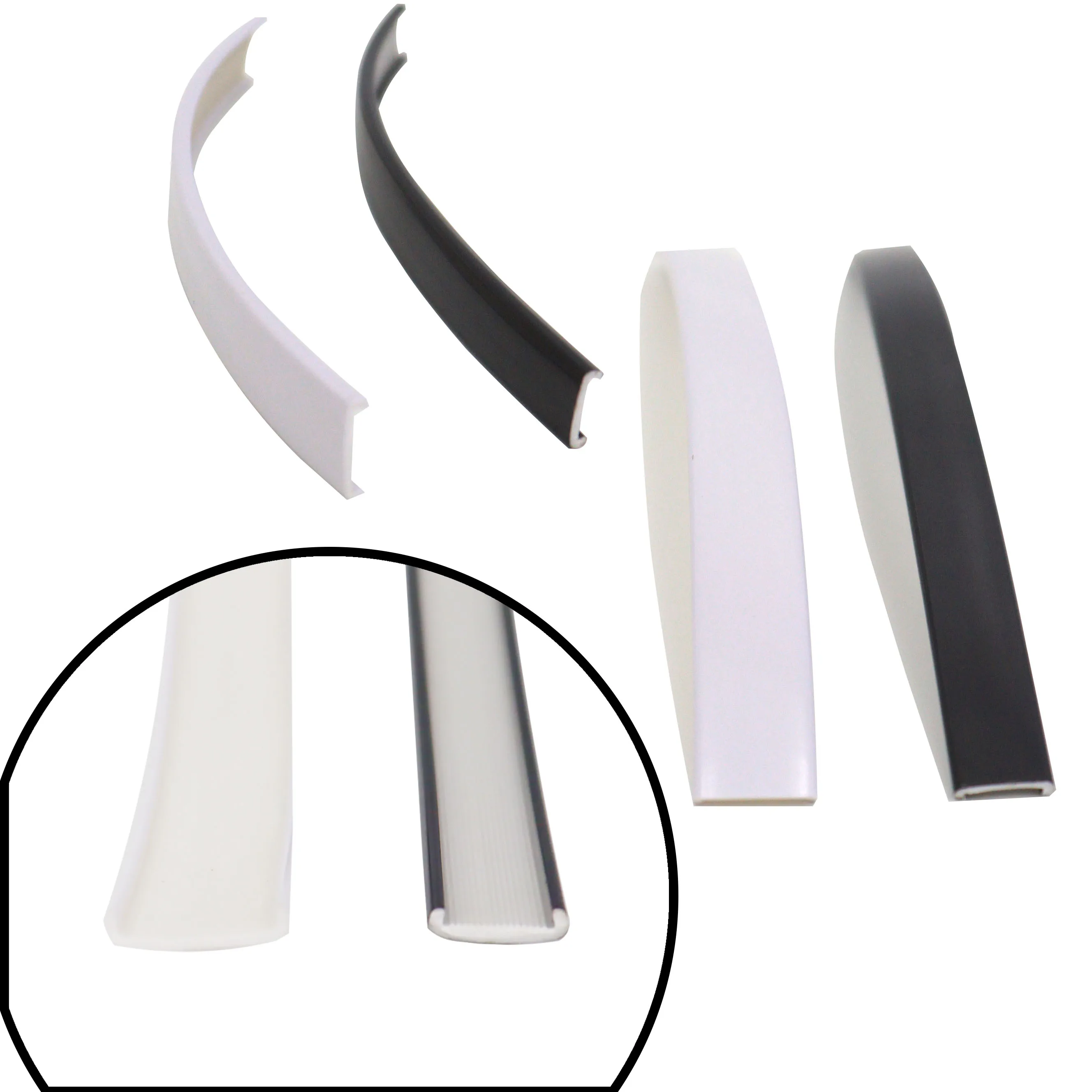 MH Furniture Accessories High-Quality Dark Gray White U-shape PVC Edge banding