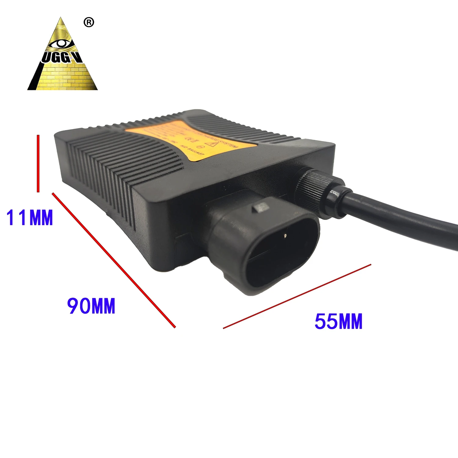 UGGV Slim Digital HID Ballast 55 Watts For HID kit H11 H7 H8 H9 H4 H1 9005 9006 Universal Fit (Pack of 1)