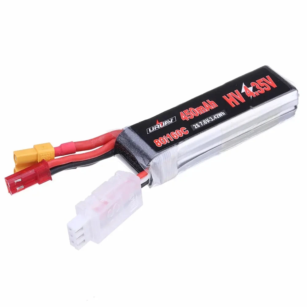 7.6V 11.4V 15.2V 22.8V  450mAh 80C 160C Lipo Battery XT30 Plug for FPV Racing Drone Lithium ion batteries
