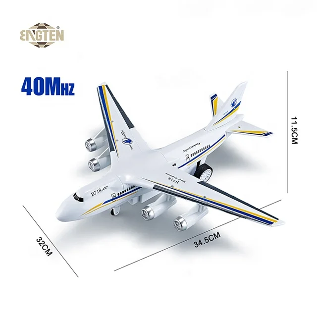 RC Airplane 4CH Steering Wheel Electric Remote Control Airliner Indoor Outdoor for Kids