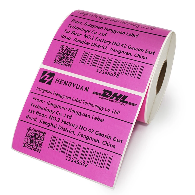 Custom  Roll Direct Thermal 4x6 Labels 100x150 Shipping Labels Printer Blue Color Thermal Stickers