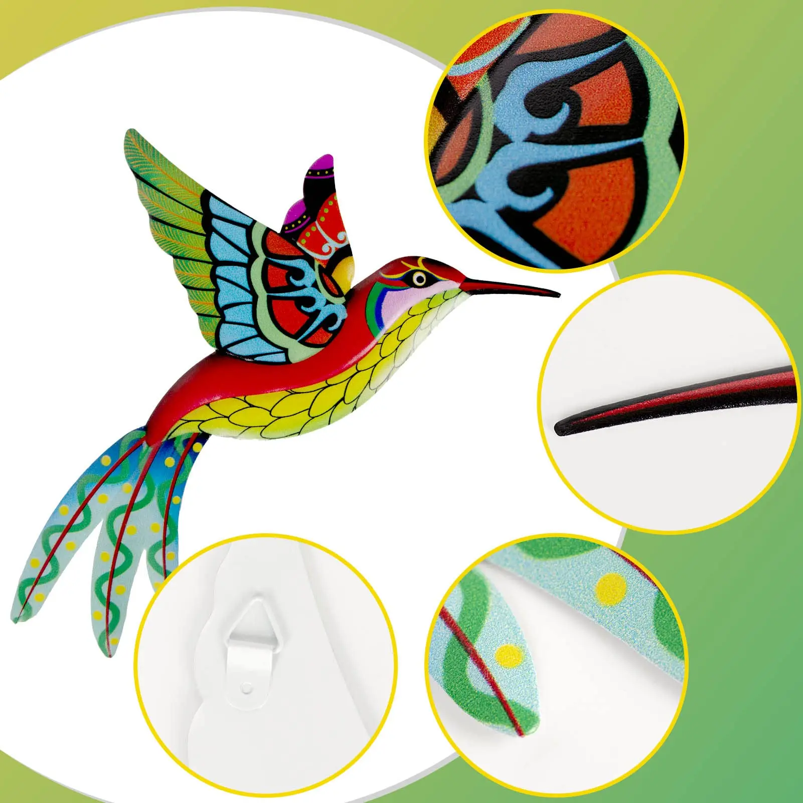 Hot Sale Metal Hummingbird Wall 3D Art Decoration