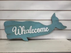 Fish Decor Seasonal Icons Wooden Wall Hanging Best Selling Wooden Fish Welcome Sign& Home Art Decorative Presents Support KD0716