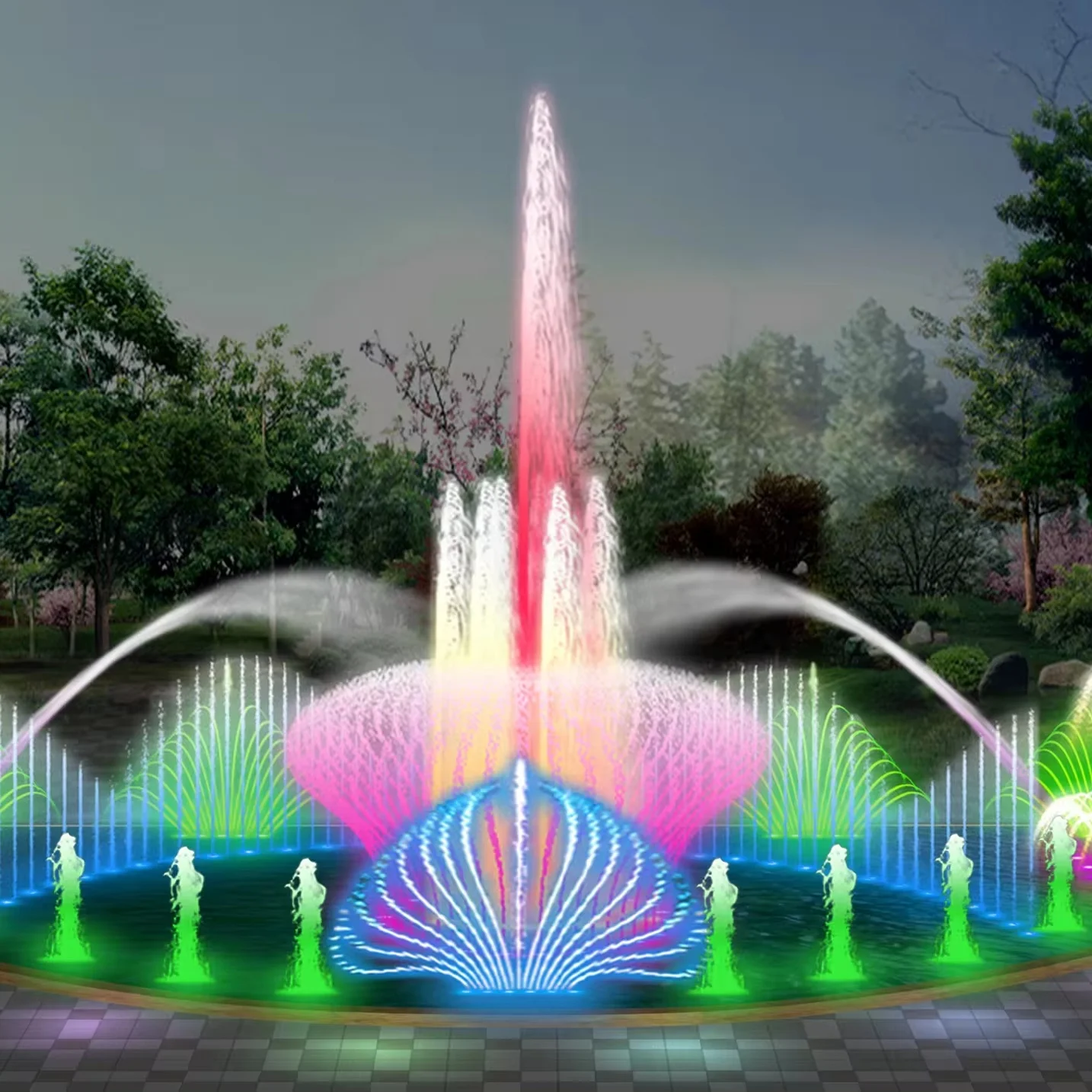 Water Swing Fountain Nozzles For Music Dancing Fountain