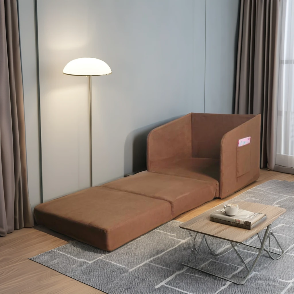 Wholesale fancy fashionable home use One Seat Type furniture Floor chairs Sofa Bed Legless Fabric Adjustable Sofa bed