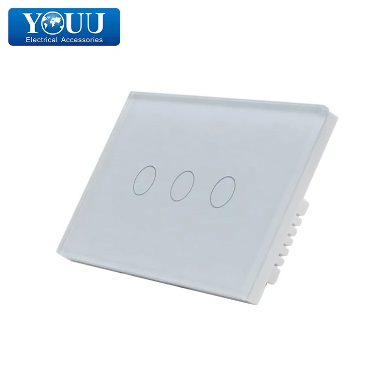 YOUU 3 Gang 1 Way энергосберегающая Защита окружающей среды Zigbee настенные смарт-переключатели