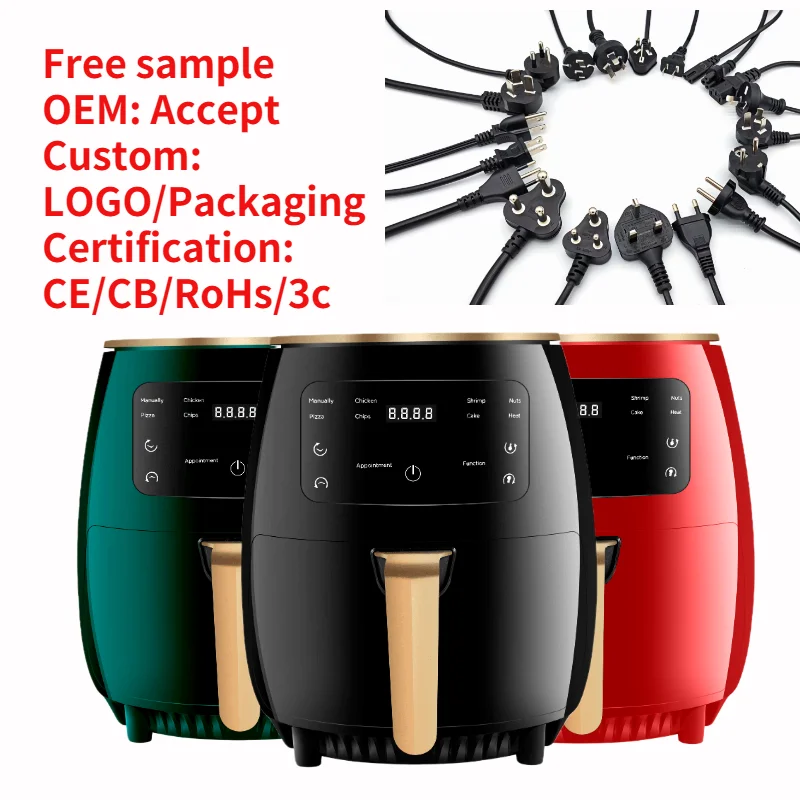 OEM The New Plastic Hornos Electric Square PTFE Household Digital Control 3 Years No Oil Air Fryer Horno Con Freidora De Aire