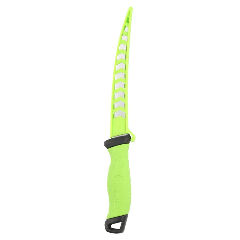 Fishing equipment stainless steel fish knife with PP handle with plastic cover