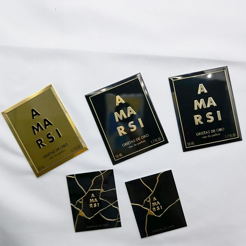 Candles Stickers Custom Aluminum Metal Foil Chrome Adhesive Candle Label for Candle Jar