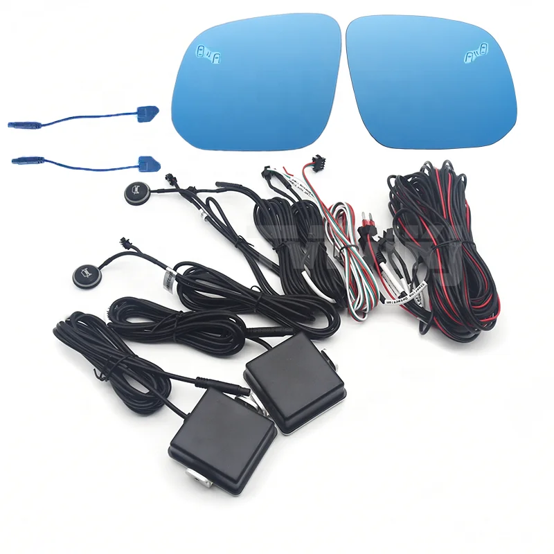 Side Rearview Mirror Blue Glass Lens with blind spot assist detection system For Chevrolet Colorado 2015-2020 anti glare BSA