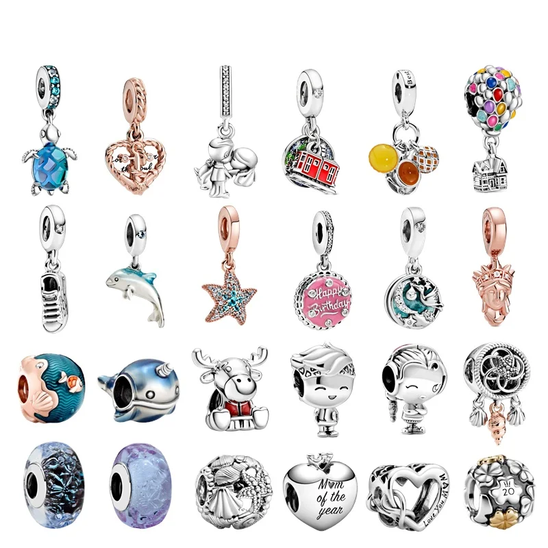 925 стерлингового серебра ювелирные изделия браслет аксессуары Diy изысканные бусы кулон ювелирные изделия Подходит для Pandora, «сделай сам»